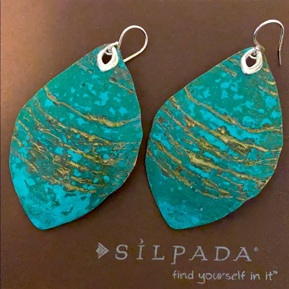 Turquoise & Gold Silpada Earrings